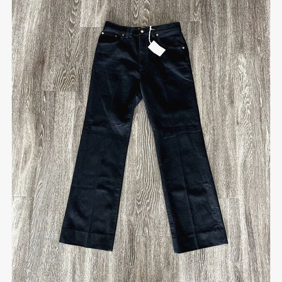NWT Alexa Chung‎ for Madewell High-Rise Straight Jean 100% Cotton Black Denim 28 - Picture 6 of 14